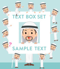 Arab man text box