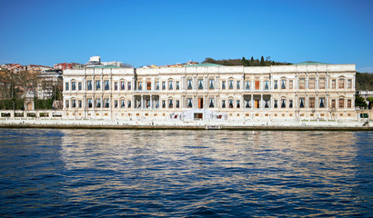 Fototapeta na wymiar Ciragan Palace on the Bosphorus Strait, Istanbul in Turkey.