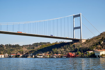 Fatih Sultan Mehmet the second bridge over the Bosphorus, Istanbul,Turkey.