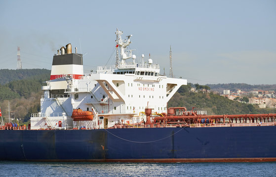 Commercial shipping on the Bosporus, Istanbul, Turkey.