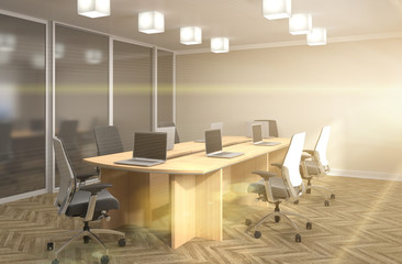 Obraz na płótnie Canvas Office interior. 3D illustration
