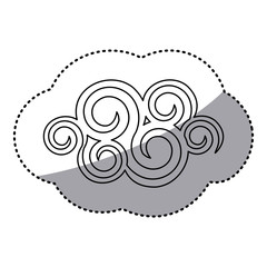 figure spiral cloud icon, vector illustraction design image