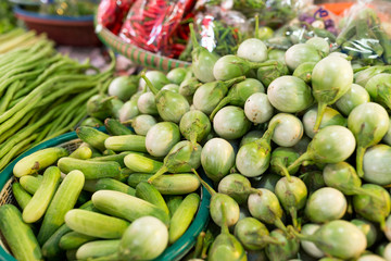 Green vegetable in wet market