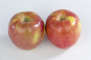 two apples isolated on white background