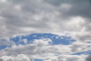 blue sky with big cloud and raincloud, art of nature beautiful and copy space for add text