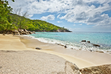 Beach of the Seychelles, Island Mahé, Beach Anse Major