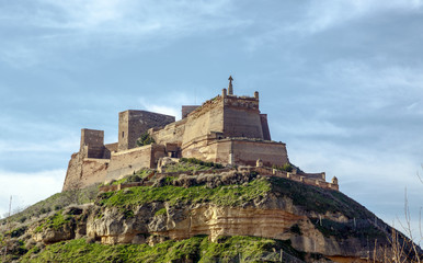 Fototapeta na wymiar The Templar castle of Monzon. Of Arab origin (10th century) Huesca Spain