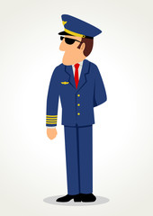 Simple cartoon of a pilot