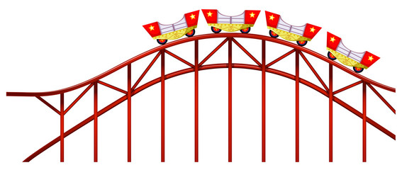 Rollercoster with empty carts