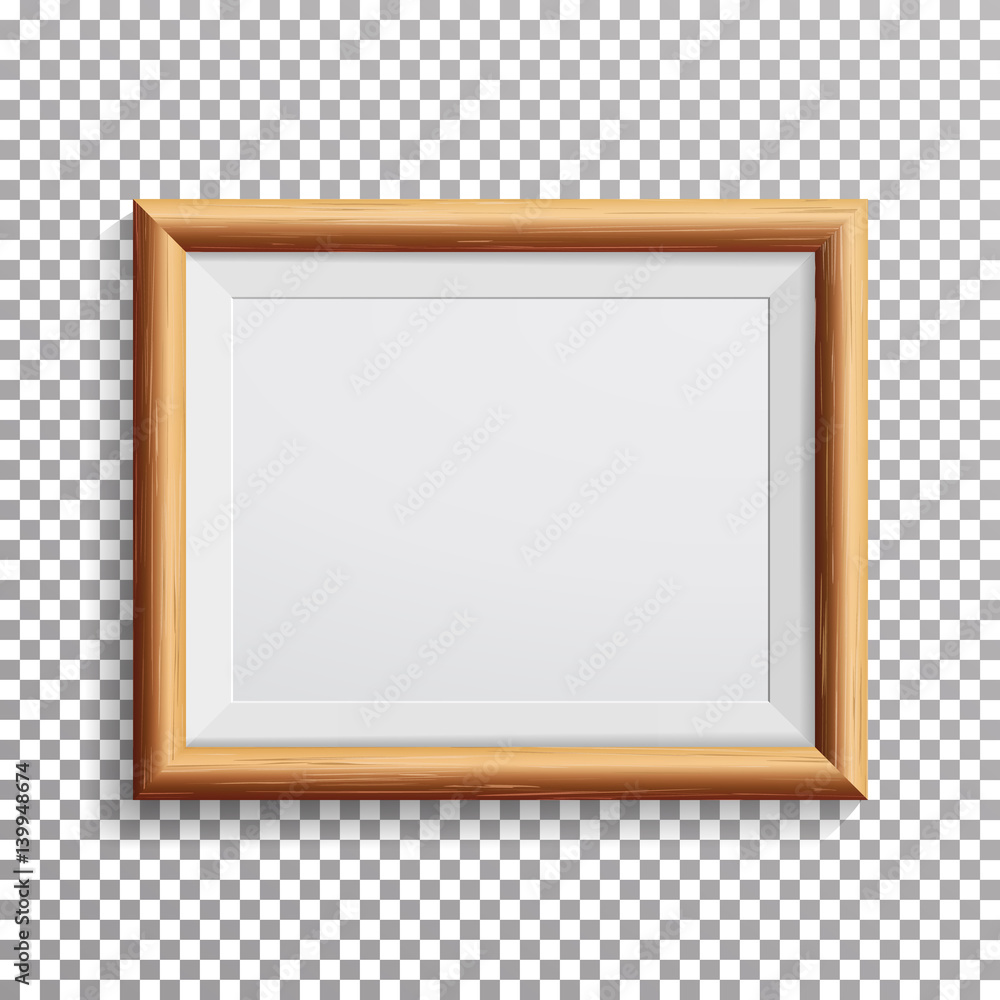 Poster realistic photo frame vector. isolated on transparent background.