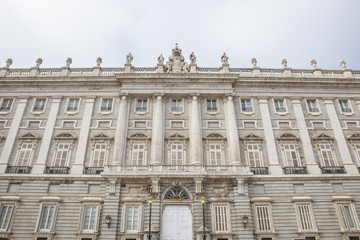 Fototapeta na wymiar Royal Palace, North east facade, Madrid, Spain