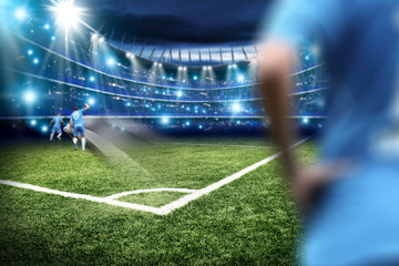 players on football pitch 