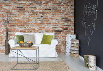 Eco living room with sofa