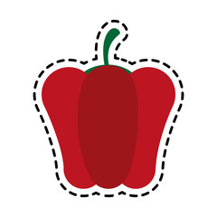 bell pepper vegetable icon image vector illustration design 