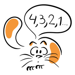 Cat hears the countdown