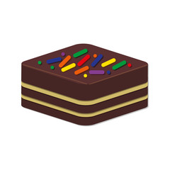 Chocolate Cake on white background