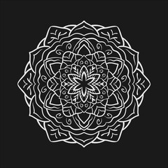 Ornate abstract color mandala element