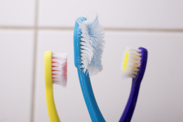 Used toothbrushes