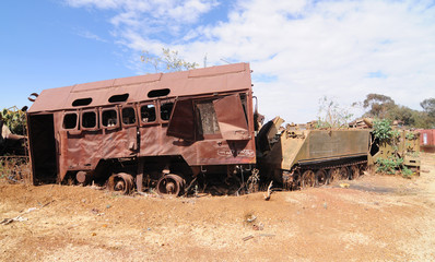 Eritrea’s War of Independence Tank Graveyard  in Asmara    © robnaw