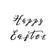 Happy Easter greeting card with hand drawn lettering