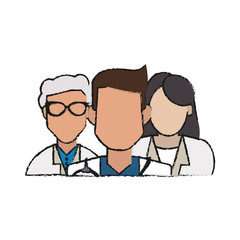 medical professional people over white background. vector illustration