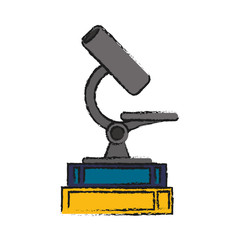 microscope tool icon over white background. vector illustration