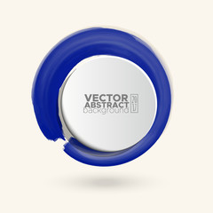 Color ink round stroke on white