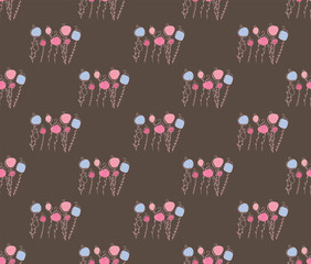 Seamless from abstract flowers