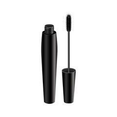 black eyelash mascara icon, vector illustraction design