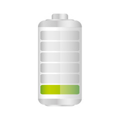 battery in ten percent icon, vector illustraction design