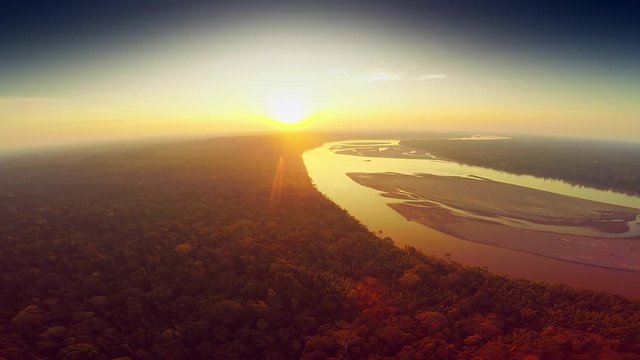 Aerial Shot of Amazon Rainforest 