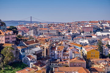 Fototapeta na wymiar Lisbon, Portugal town skyline