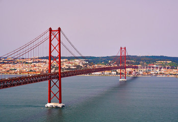 Red Bridge in Lisbon Portugal