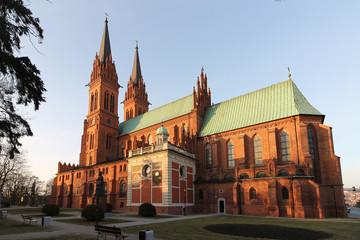 Fototapeta na wymiar St. Mary Basilica Cathedral in Wloclawek, Poland