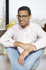 Handsome young African American man portrait