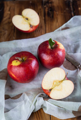 Fresh apple on table 