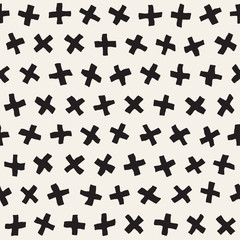 Vector Seamless Pattern. Abstract Background With Scattered Geometric Shapes.