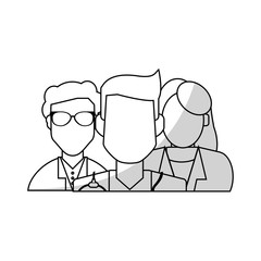 medical professional people over white background. vector illustration