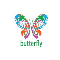 vector butterfly logo