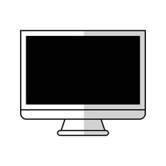 monitor computer icon over white background. vector illustration