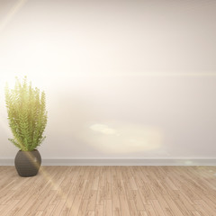 Fototapeta na wymiar interior with plant. 3d illustration
