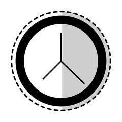 wall clock icon image vector illustration design 