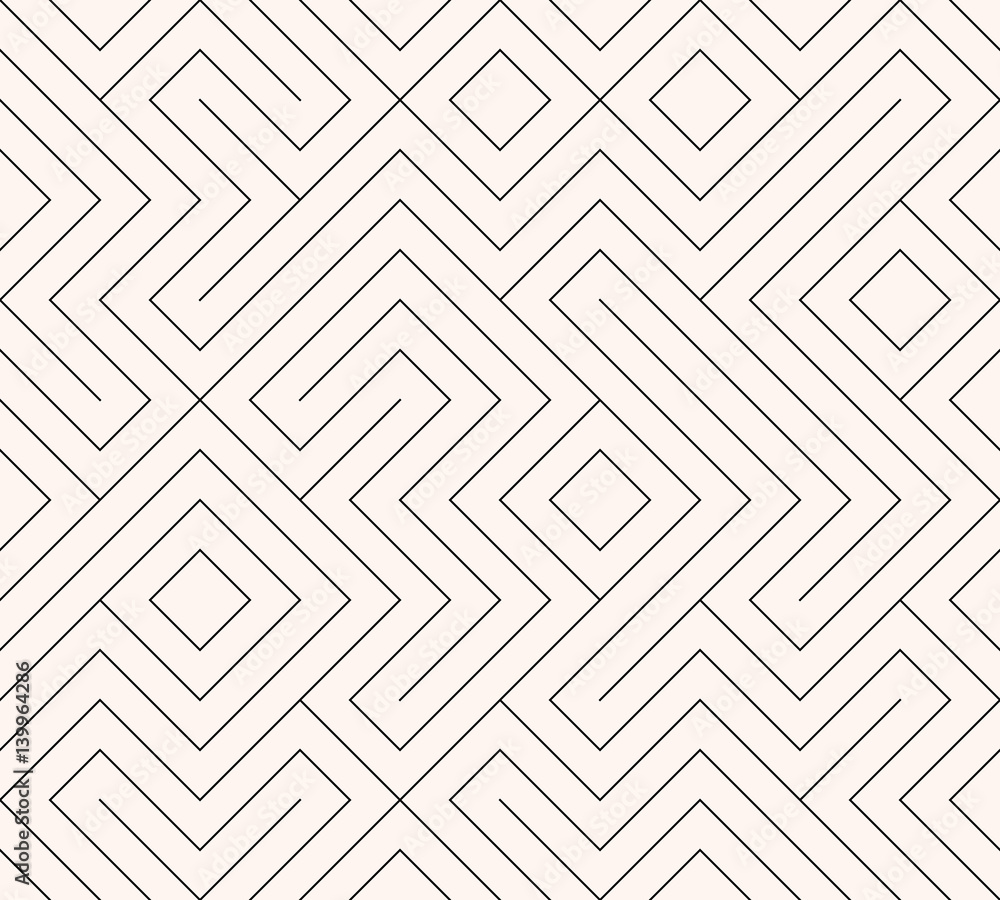 Wall mural geometric seamless pattern background. simple graphic print. vector repeating line texture. modern s