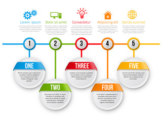 Infographics with steps or options