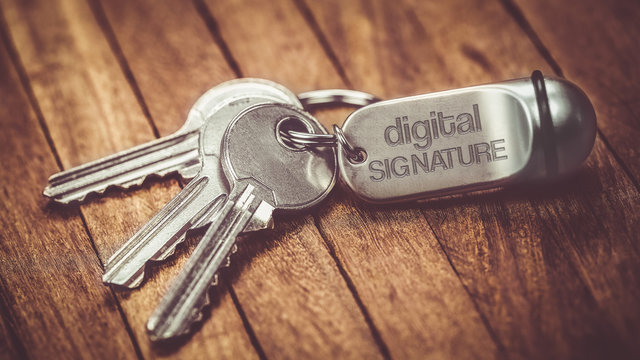 porte cl&eacute;s m&eacute;tal : Digital signature