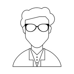 faceless man with glasses  icon image vector illustration design 