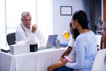 Doctor and patient interacting with each other