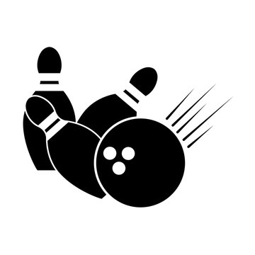 recommend clip art: contour bowling pin ball icon