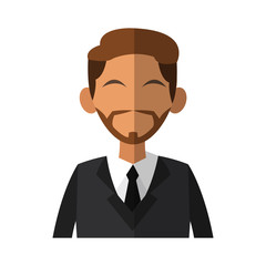 businessman  cartoon icon over white background. colorful design. vector illustration