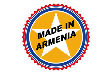 Obraz premium Made in Armenia round logo, vector